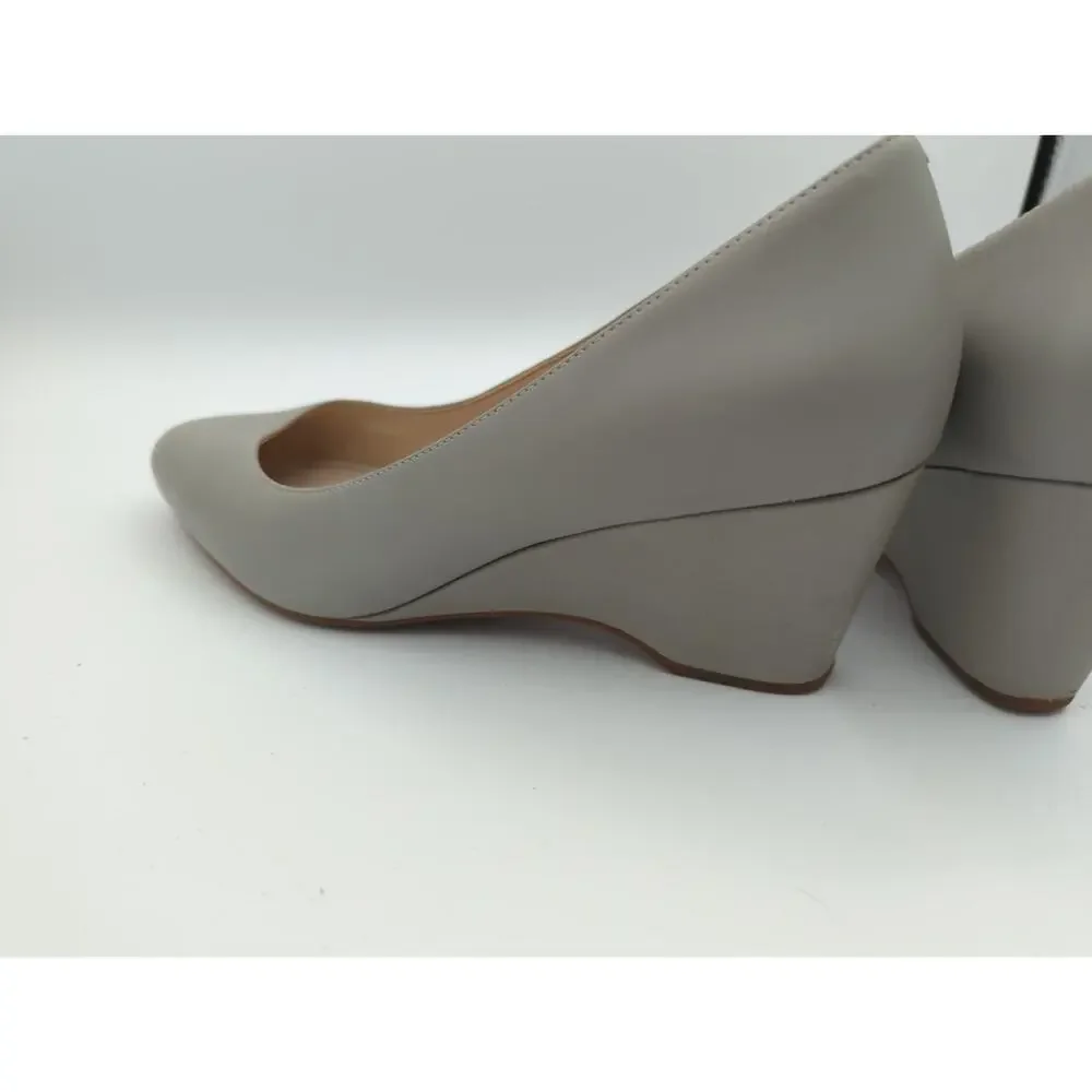 Cole Hann Gray Slip-on Wedge Close Toes Heel Size 9b